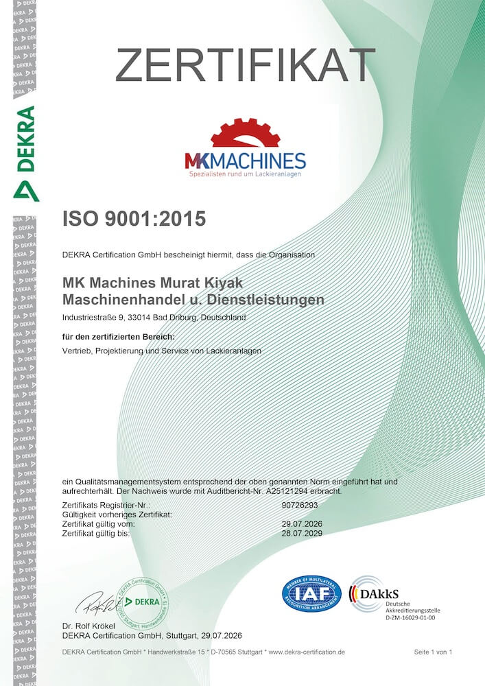ISO 9001:2015 Zertifikat